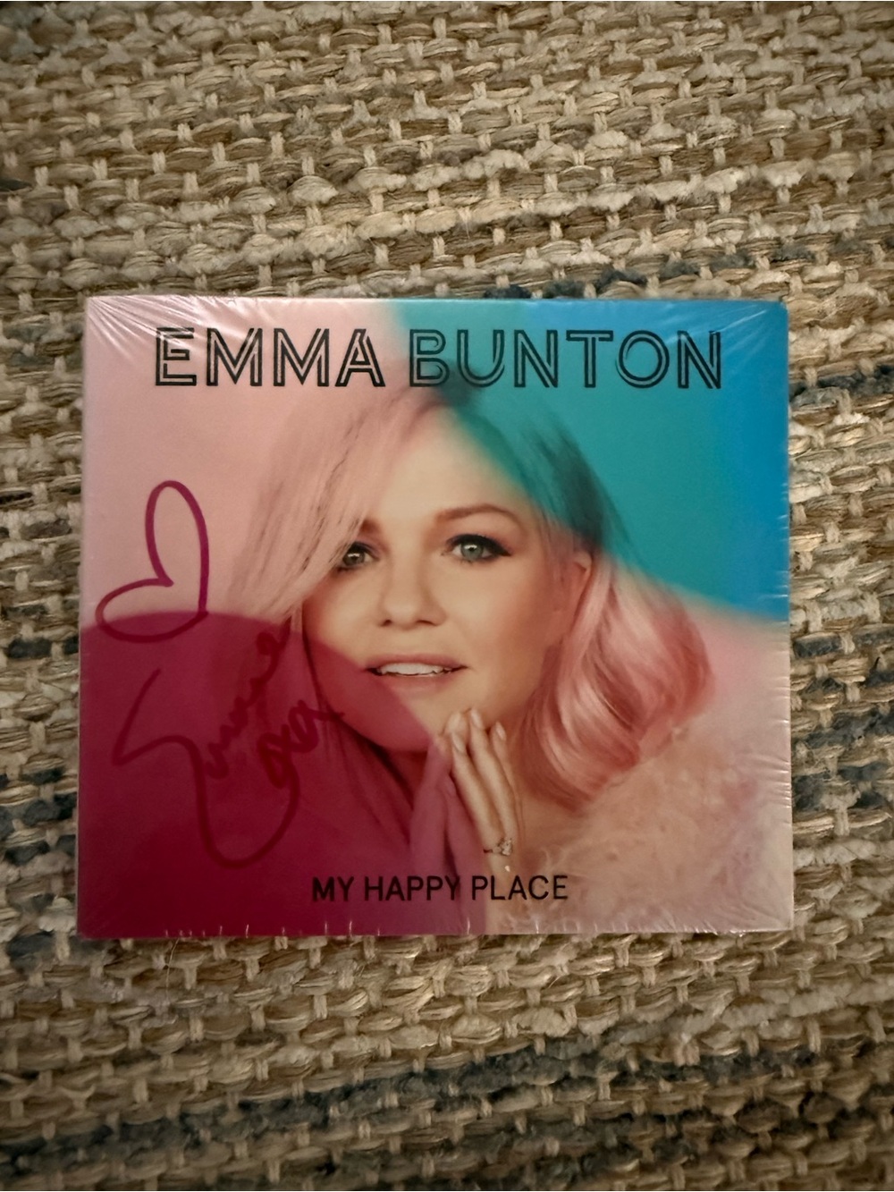 Emma Bunton "My Happy Place" CD — signed in pink